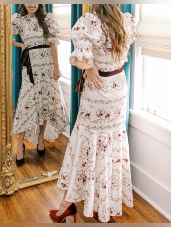 ANTONIO MELANI Dresses & Skirts - NWOT ANTONIO MELANI x Nicola Bathie Emilia Floral Print Drop Waist Dress Sz 2